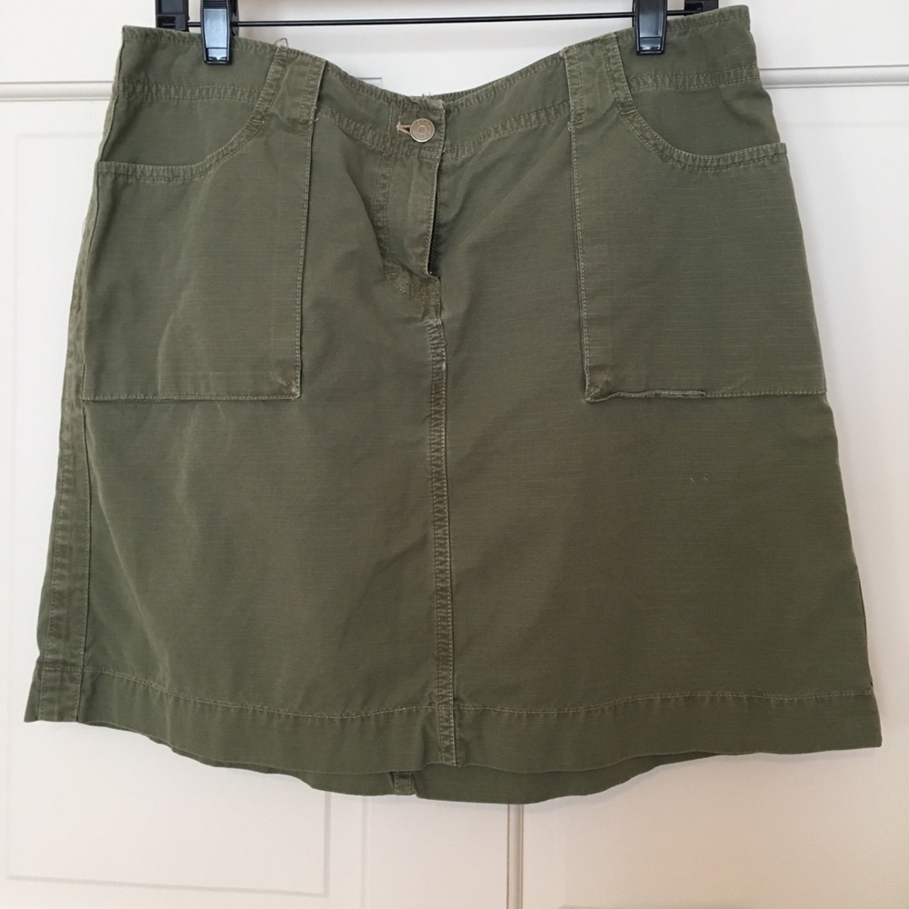 Green khaki skirt